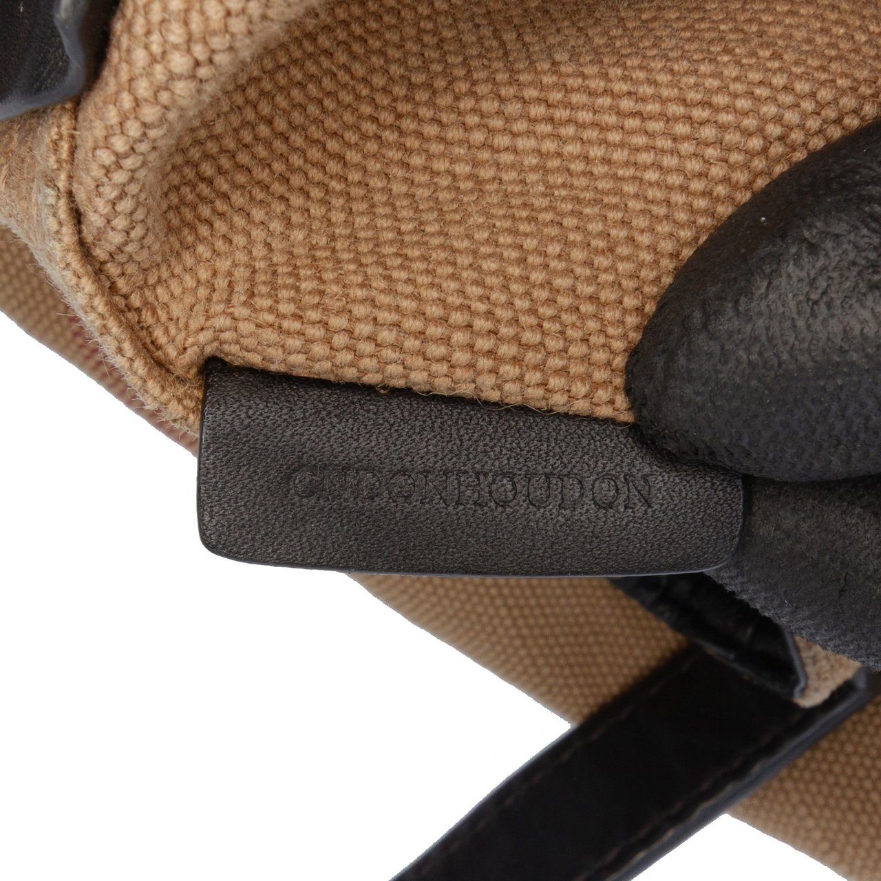 Burberry Mini Mega Check Canvas Ashby Tassel Bucket Bag Bruin