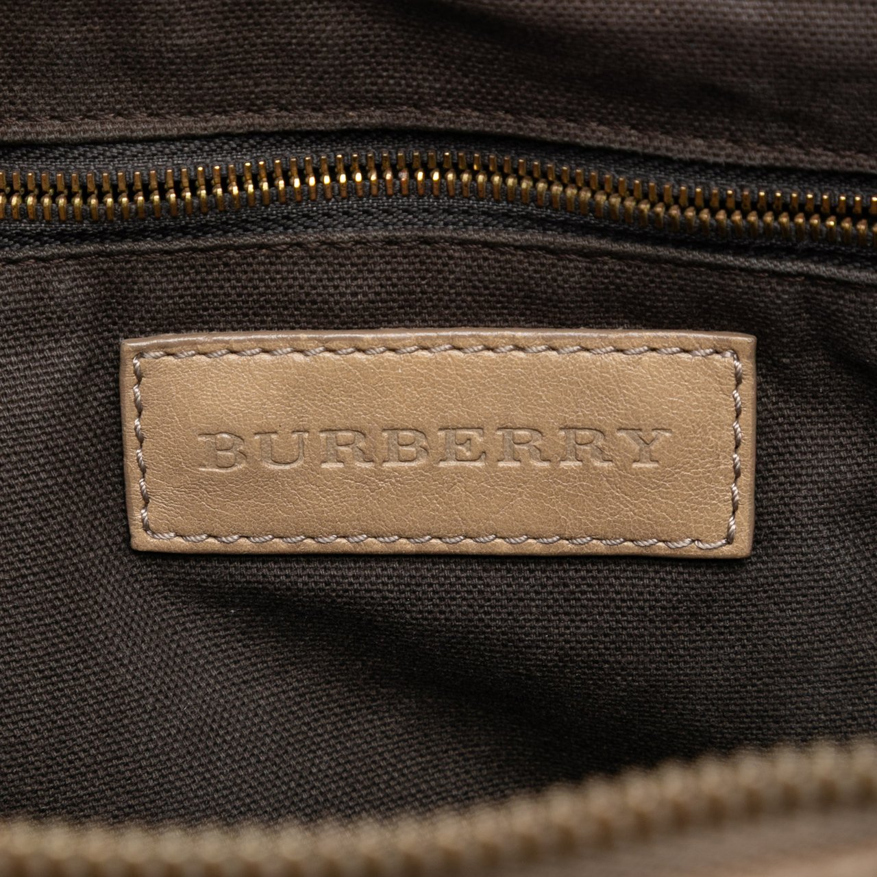 Burberry House Check Canvas Satchel Bruin