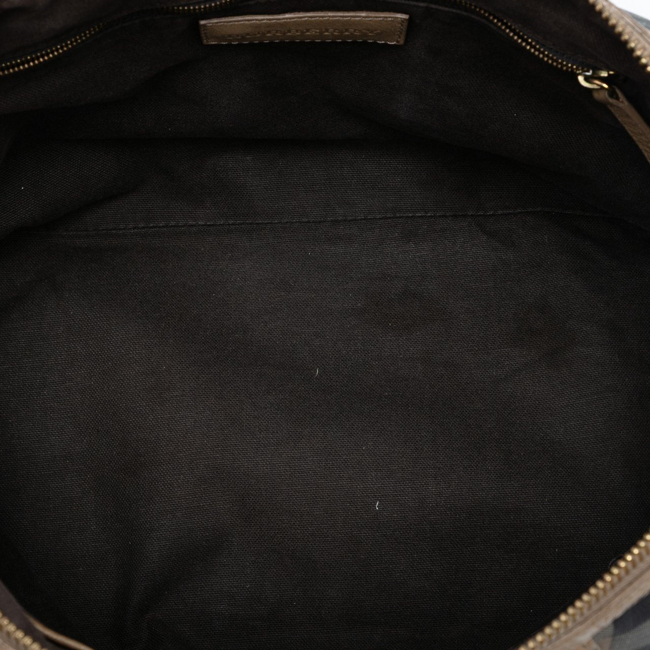 Burberry House Check Canvas Satchel Bruin