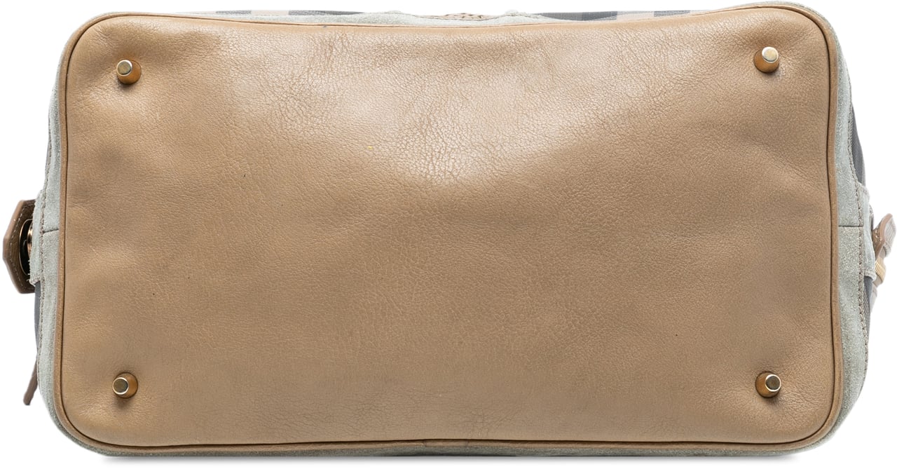 Burberry House Check Canvas Satchel Bruin