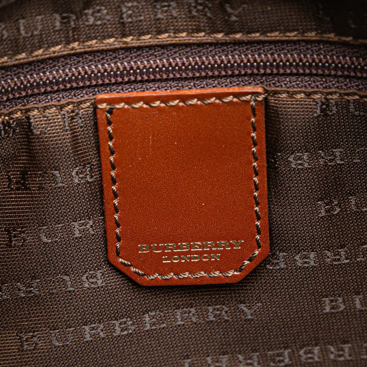 Burberry Haymarket Check Coated Canvas Clutch Bruin