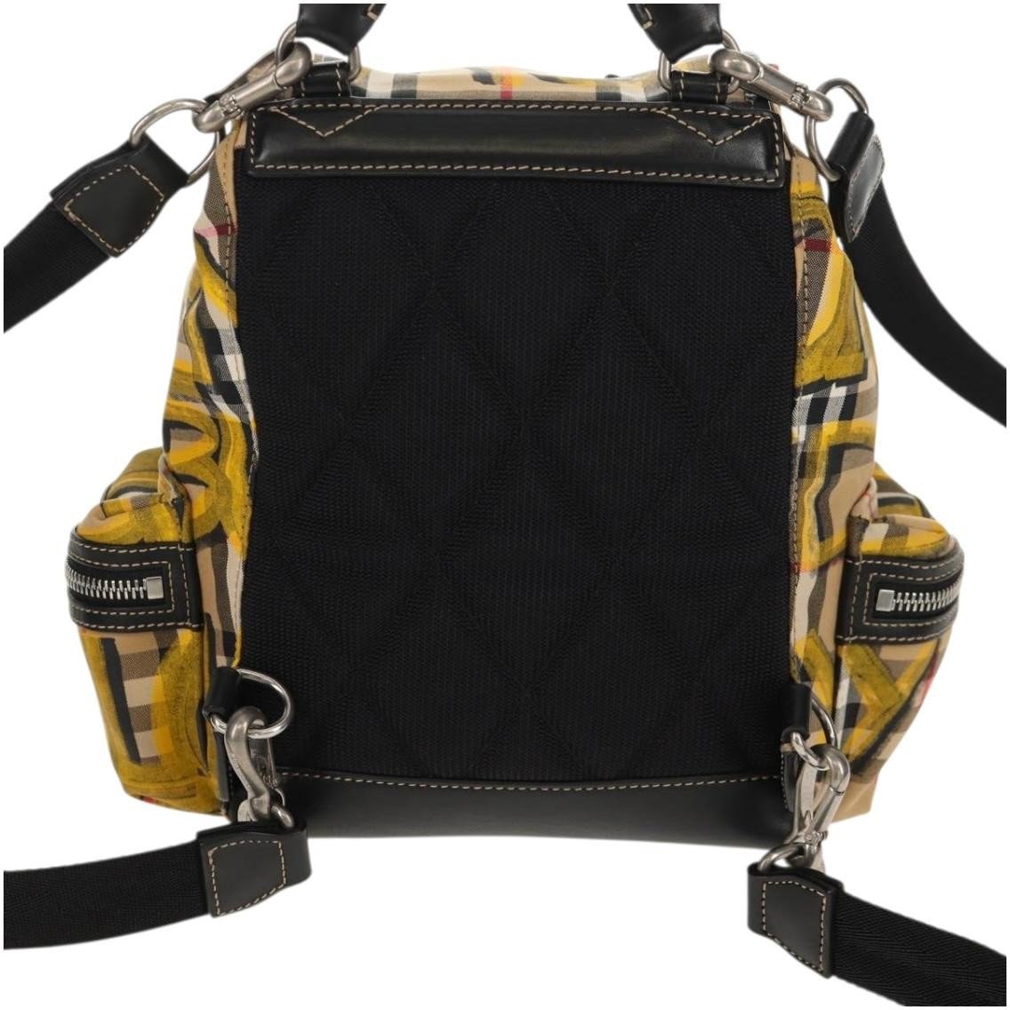 Burberry Burberry Graffiti Rucksack Backpack Vintage Check Canvas Small Beige