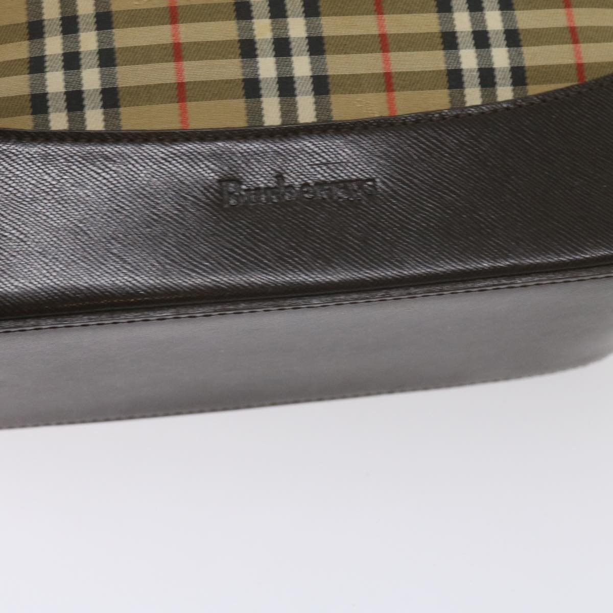 Burberry Burberry Nova Check Tote Leather Beige