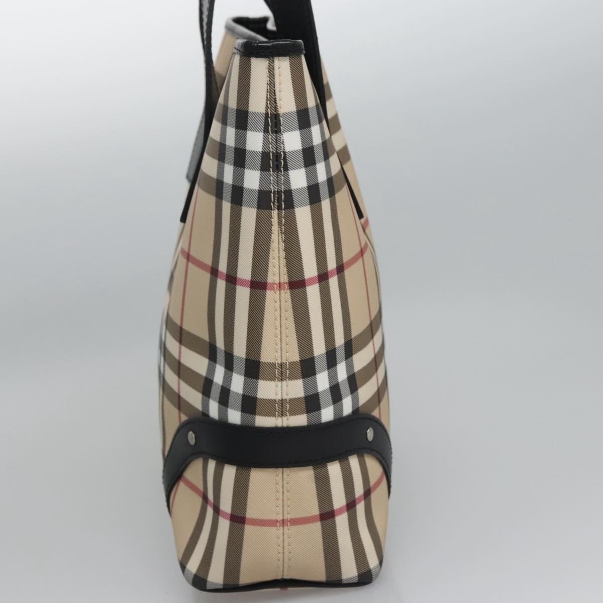 Burberry Burberry Vintage Open Tote Coated Canvas with Studded Leather Beige