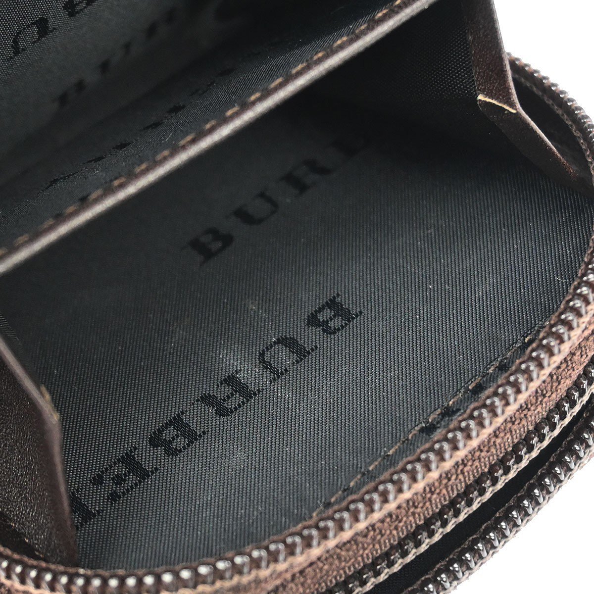 Burberry Burberry Zip Around Coin Pouch Canvas Beige