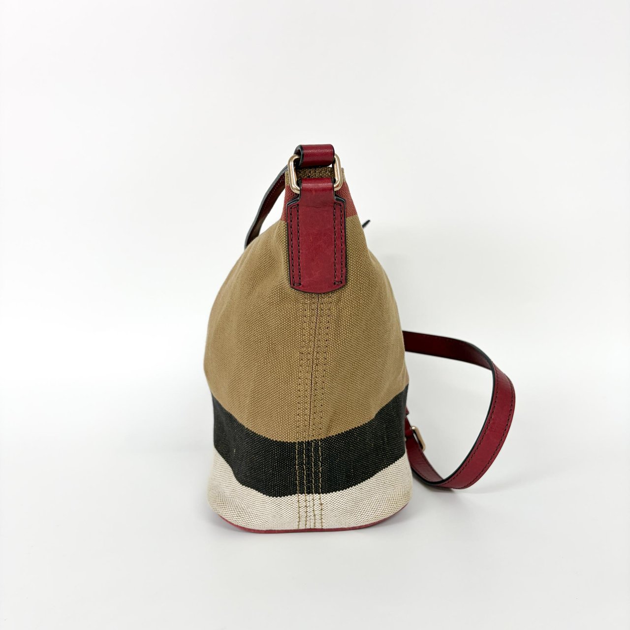 Burberry Burberry Ashby Bag House Check Canvas Medium Beige