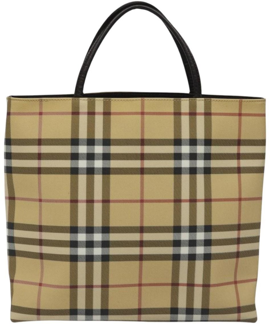 Burberry Burberry Nova Check Handbag Nova Check Canvas Beige
