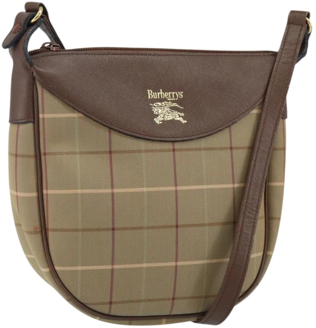 Burberry Burberry Nova Check Tote Nylon and Leather Beige