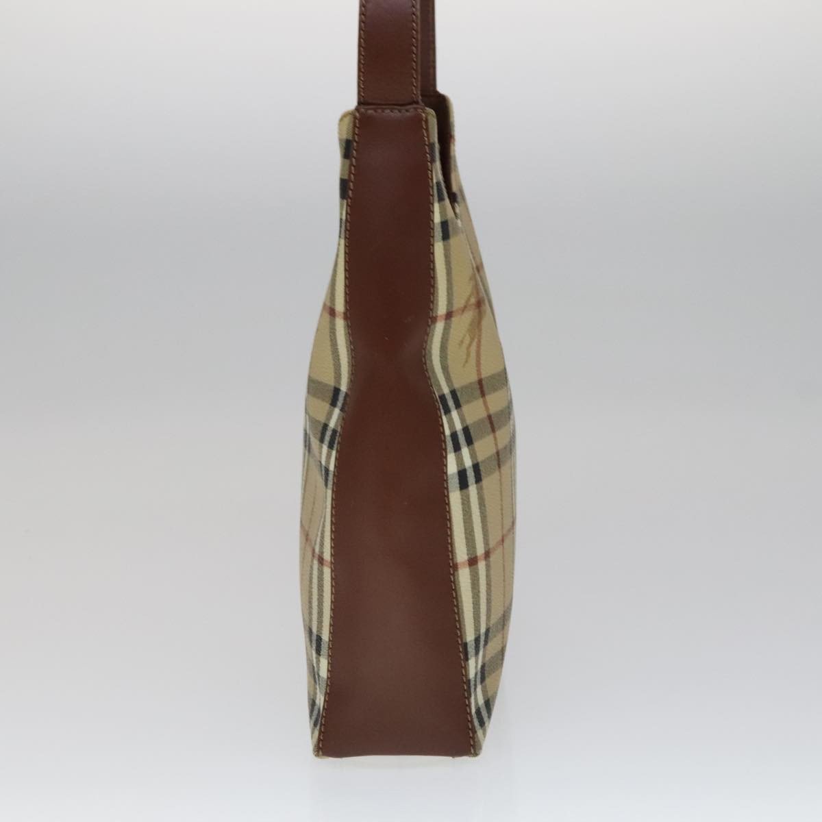 Burberry Burberry Shoulder Bag Haymarket Coated Canvas Medium Beige