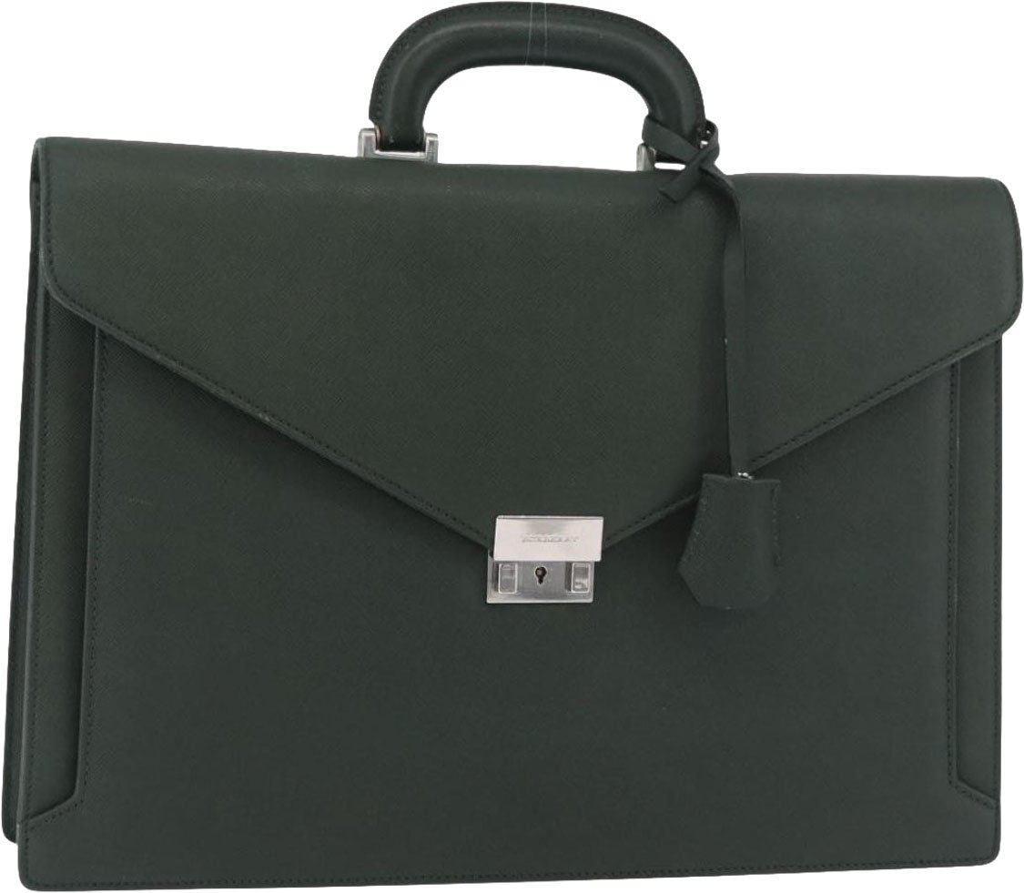 Burberry Briefcase Leather Groen
