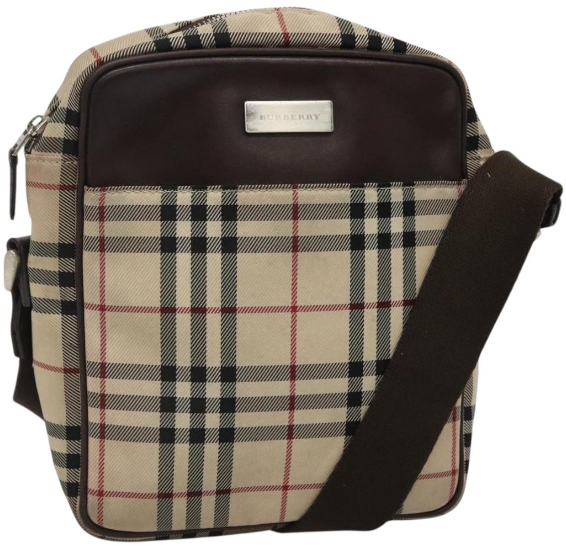 Burberry Burberry Zip Messenger Bag Nylon Beige