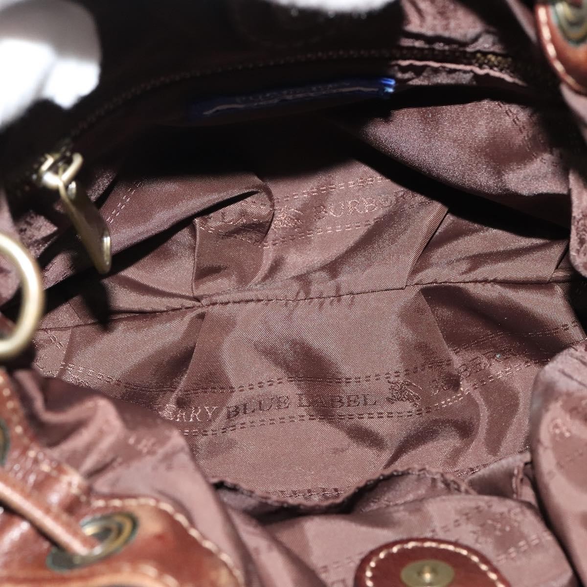 Burberry Burberry Blue Label Handbag Wool Bruin