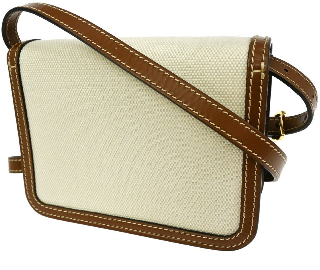 Burberry Burberry TB Flap Bag Canvas Mini Beige