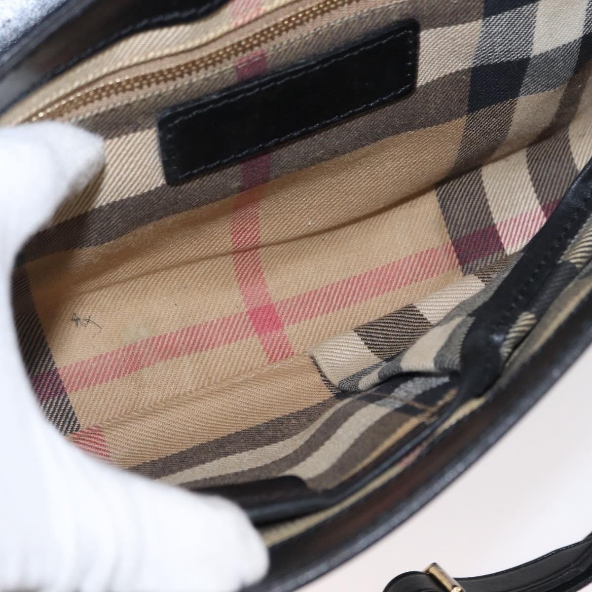 Burberry Burberry Bridle Abbott Crossbody Bag Leather Zwart