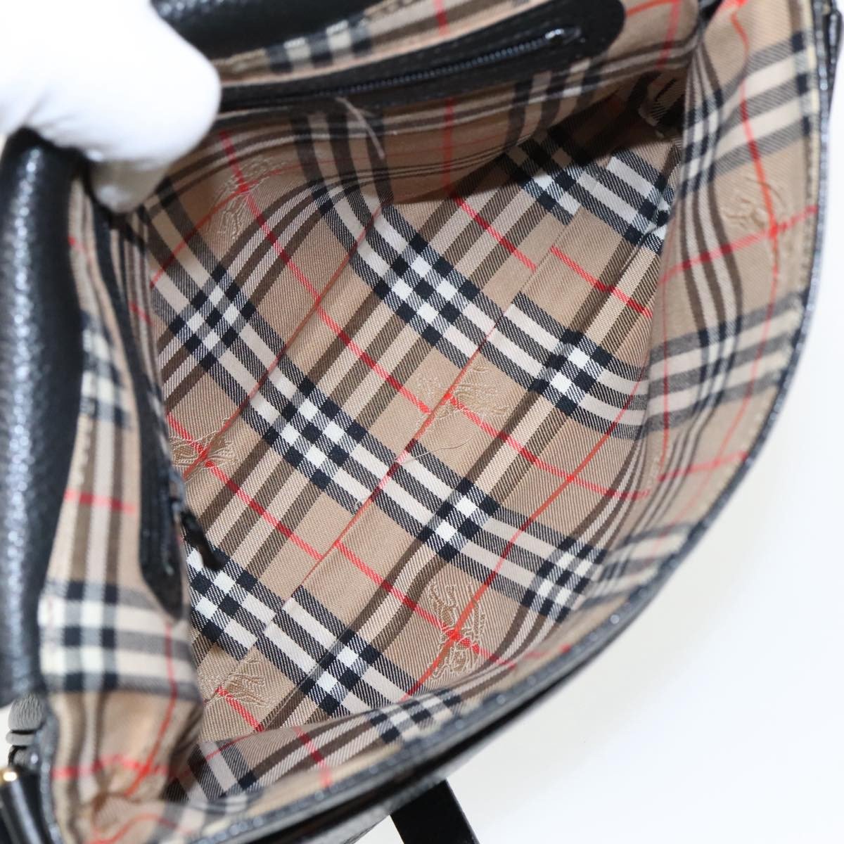 Burberry Burberry Flap Shoulder Bag Leather Zwart