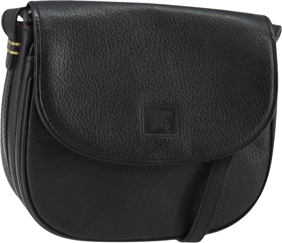 Burberry Flap Shoulder Leather Zwart