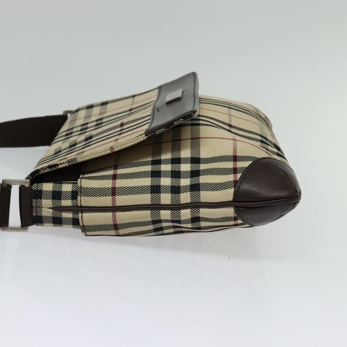 Burberry Burberry Vintage Flap Crossbody Bag Haymarket Canvas Beige