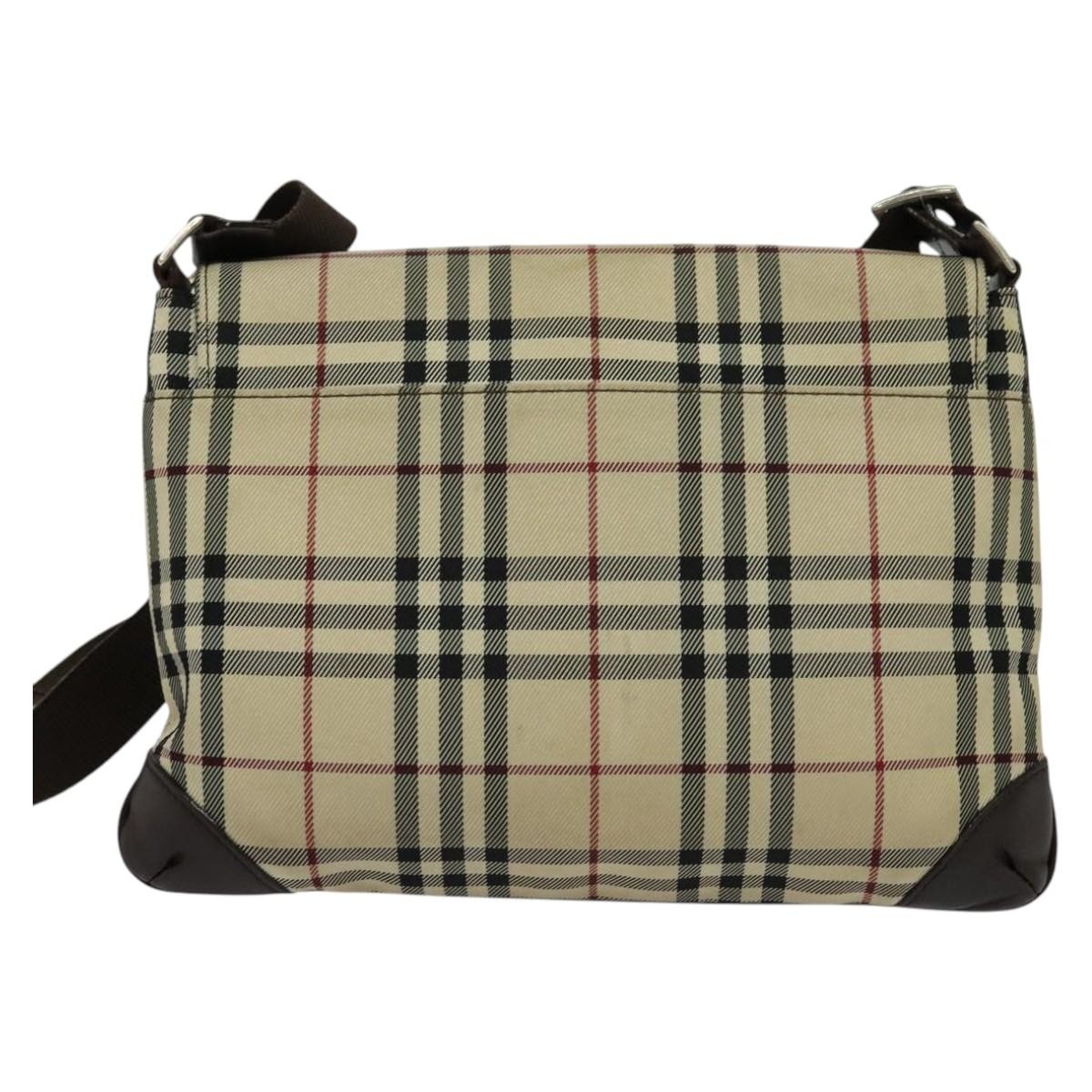 Burberry Burberry Vintage Flap Crossbody Bag Haymarket Canvas Beige