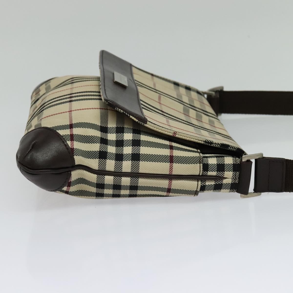 Burberry Burberry Vintage Flap Crossbody Bag Haymarket Canvas Beige