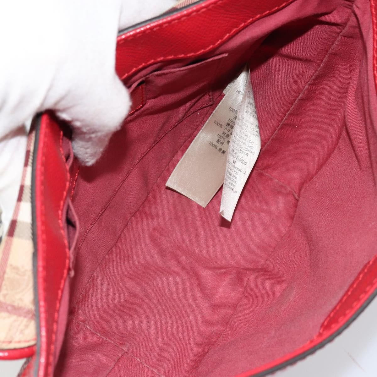 Burberry Burberry Maydown Crossbody Bag Haymarket Coated Canvas and Leather Small Beige