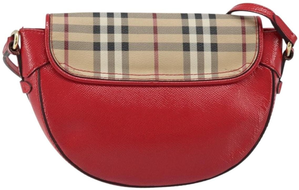 Burberry Burberry Maydown Crossbody Bag Haymarket Coated Canvas and Leather Small Beige