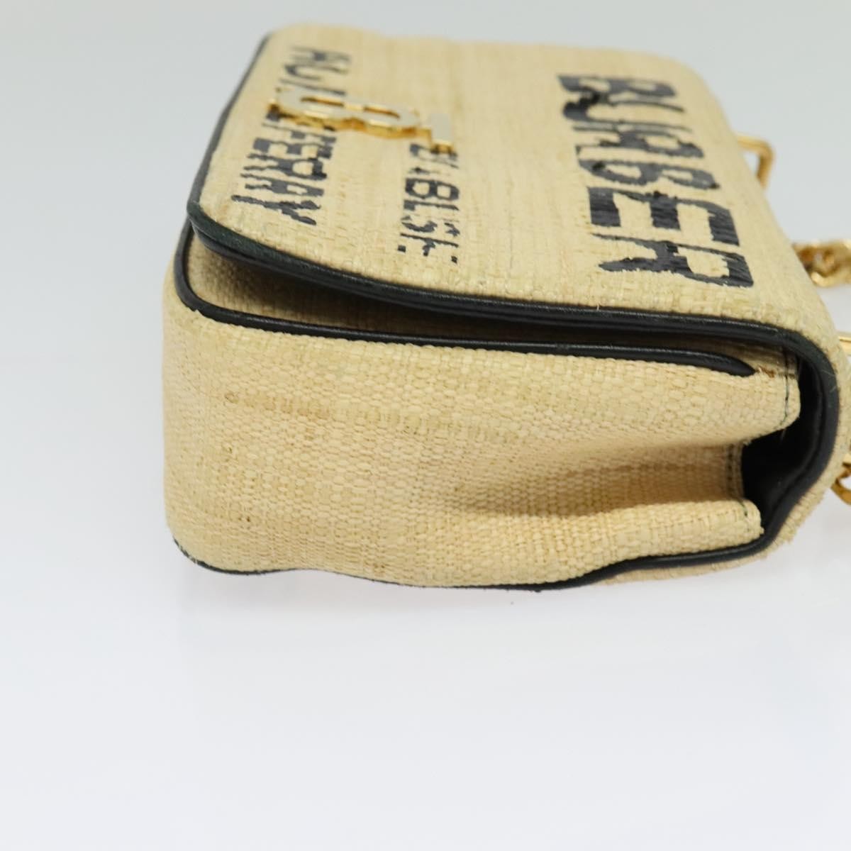 Burberry Burberry Lola Shoulder Bag Printed Raffia Small Beige