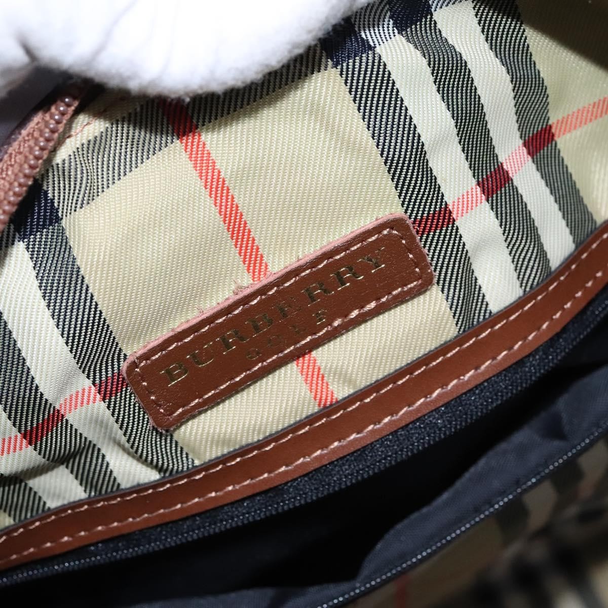 Burberry Burberry Front Pocket Zip Boston Bag House Check Canvas and Leather Bruin
