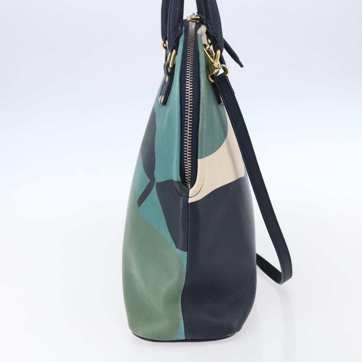 Burberry Burberry Bloomsbury Satchel Printed Leather Medium Navy