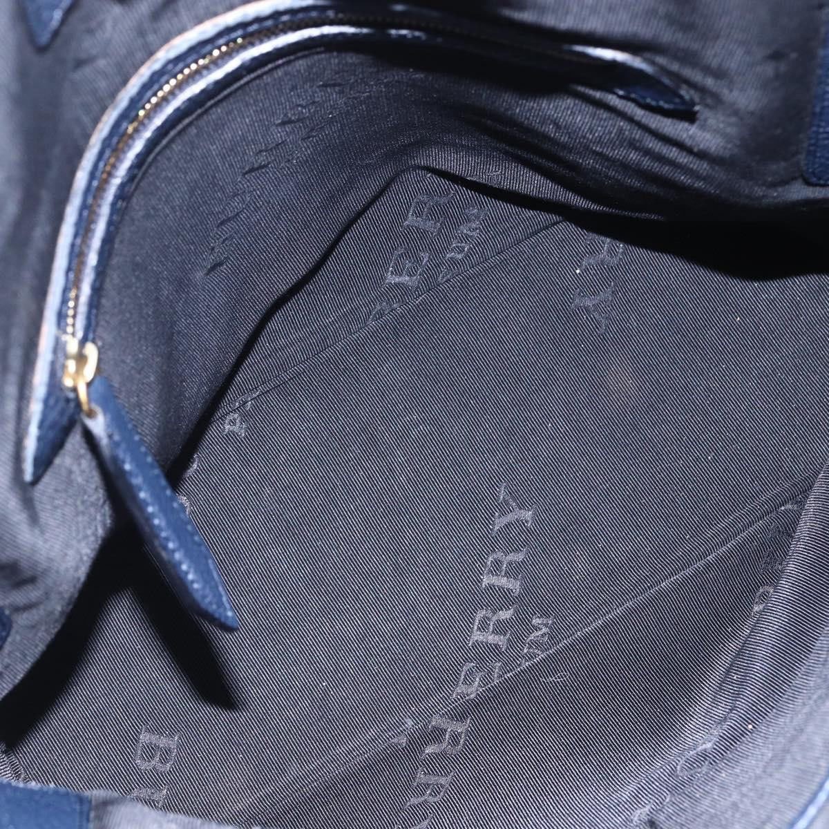 Burberry Burberry Bloomsbury Satchel Printed Leather Medium Navy