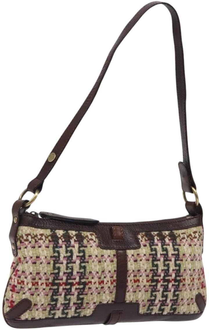 Burberry Burberry Vintage Shoulder Bag Wool Beige