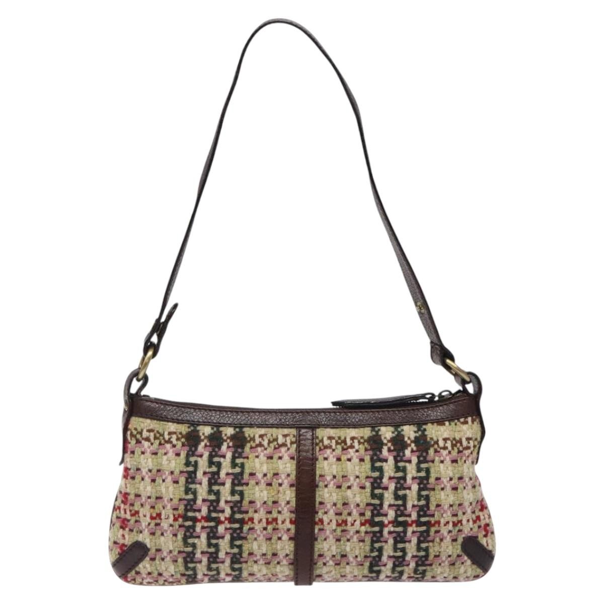 Burberry Burberry Vintage Shoulder Bag Wool Beige