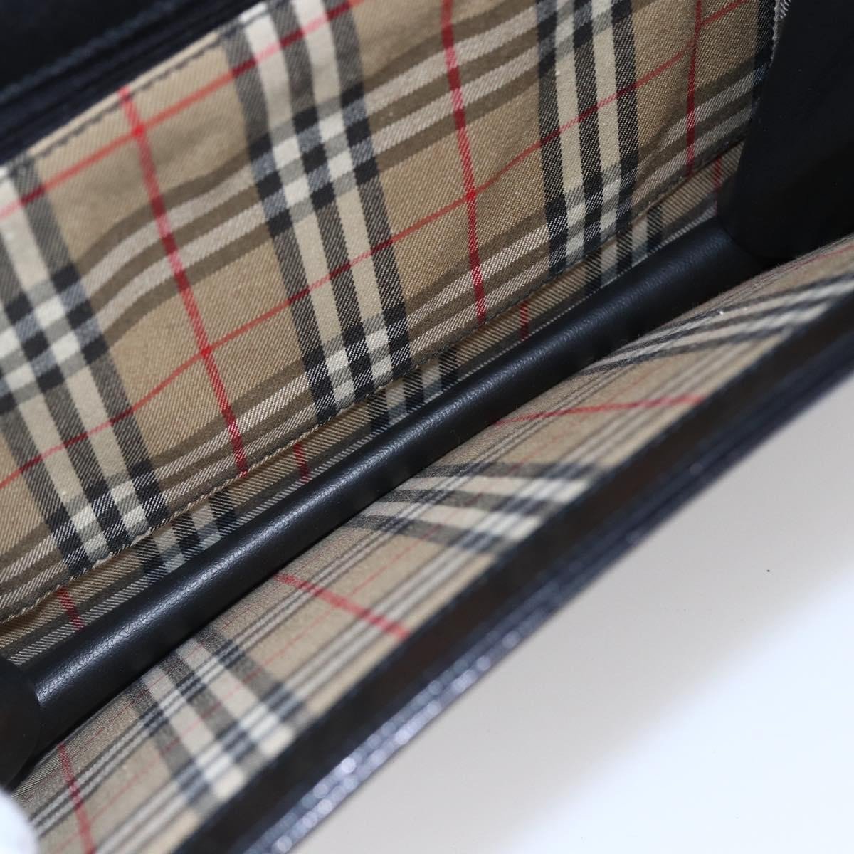 Burberry Nova Check Shoulder Bag Leather Zwart
