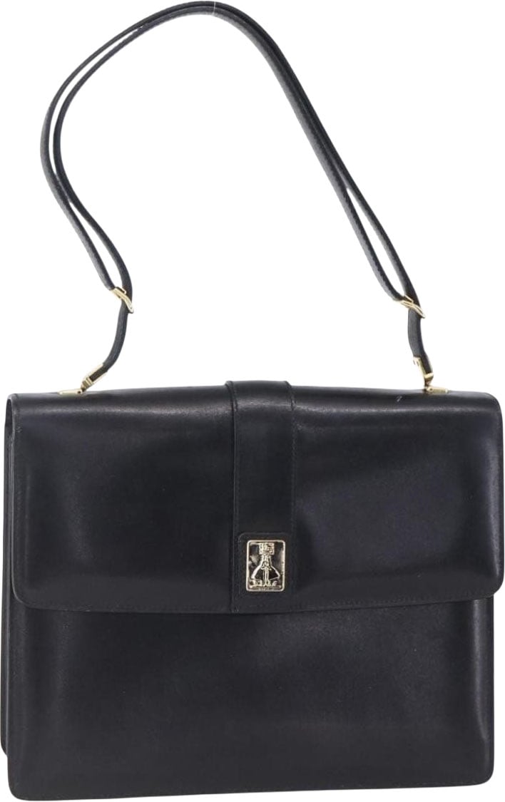 Burberry Nova Check Shoulder Bag Leather Zwart