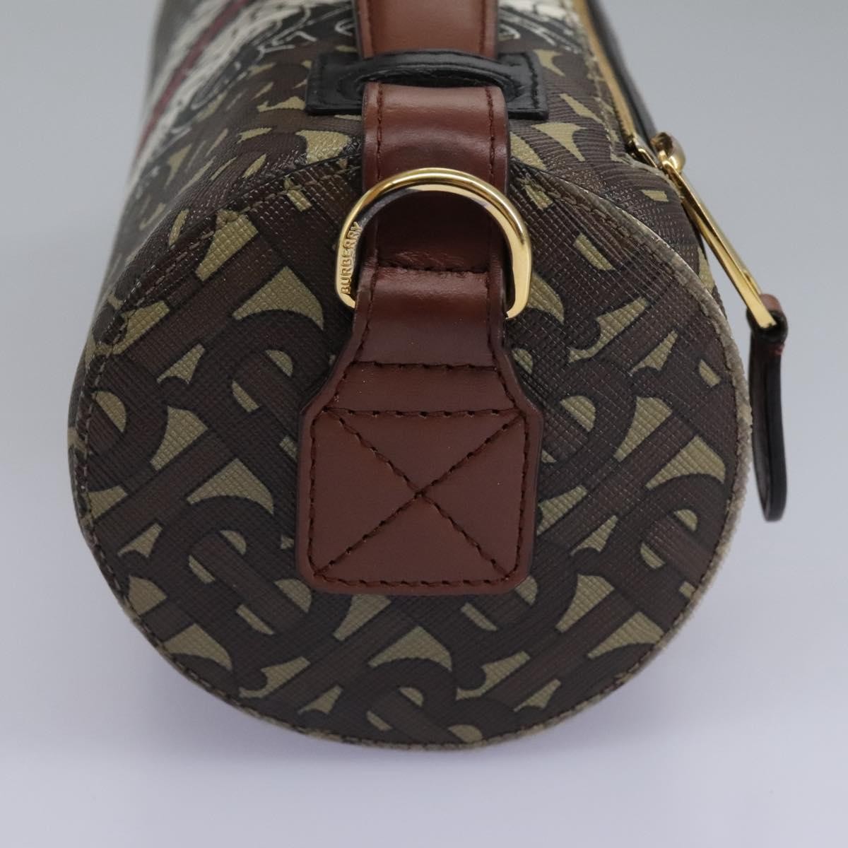 Burberry Burberry Barrel Crossbody Bag Monogram E-Canvas Small Bruin