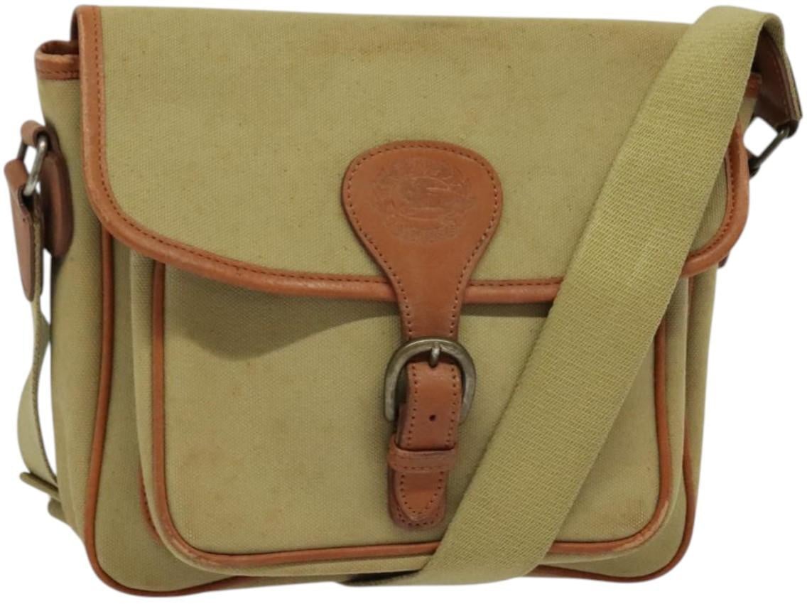 Burberry Burberry Front Pocket Messenger Bag Canvas Beige