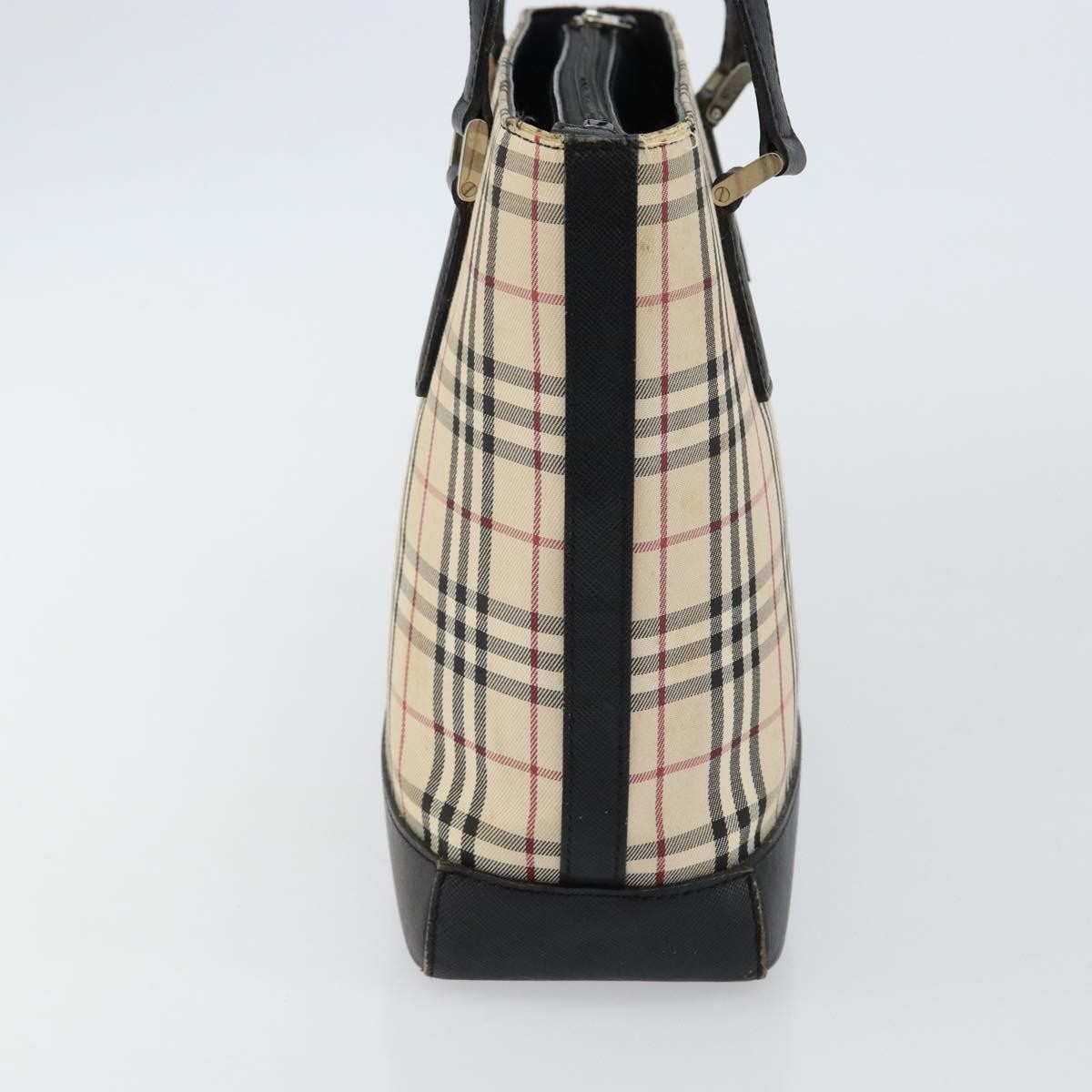 Burberry Burberry Vintage Zip Tote House Check Coated Canvas Mini Beige