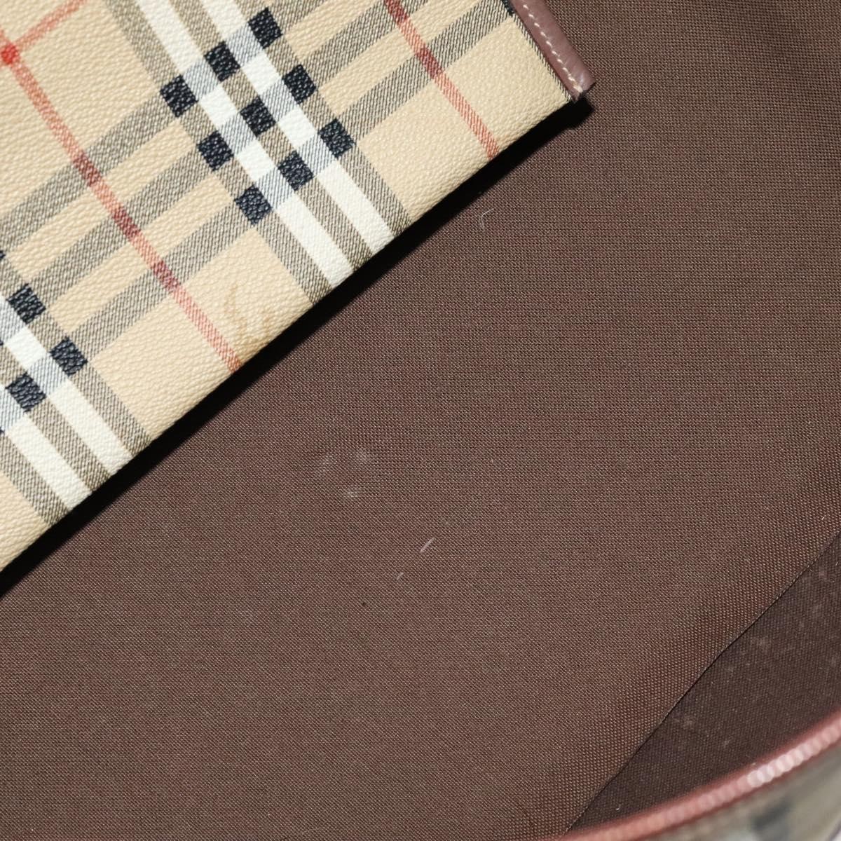 Burberry Burberry Convertible Weekend Duffle Bag Haymarket Coated Canvas Large Beige