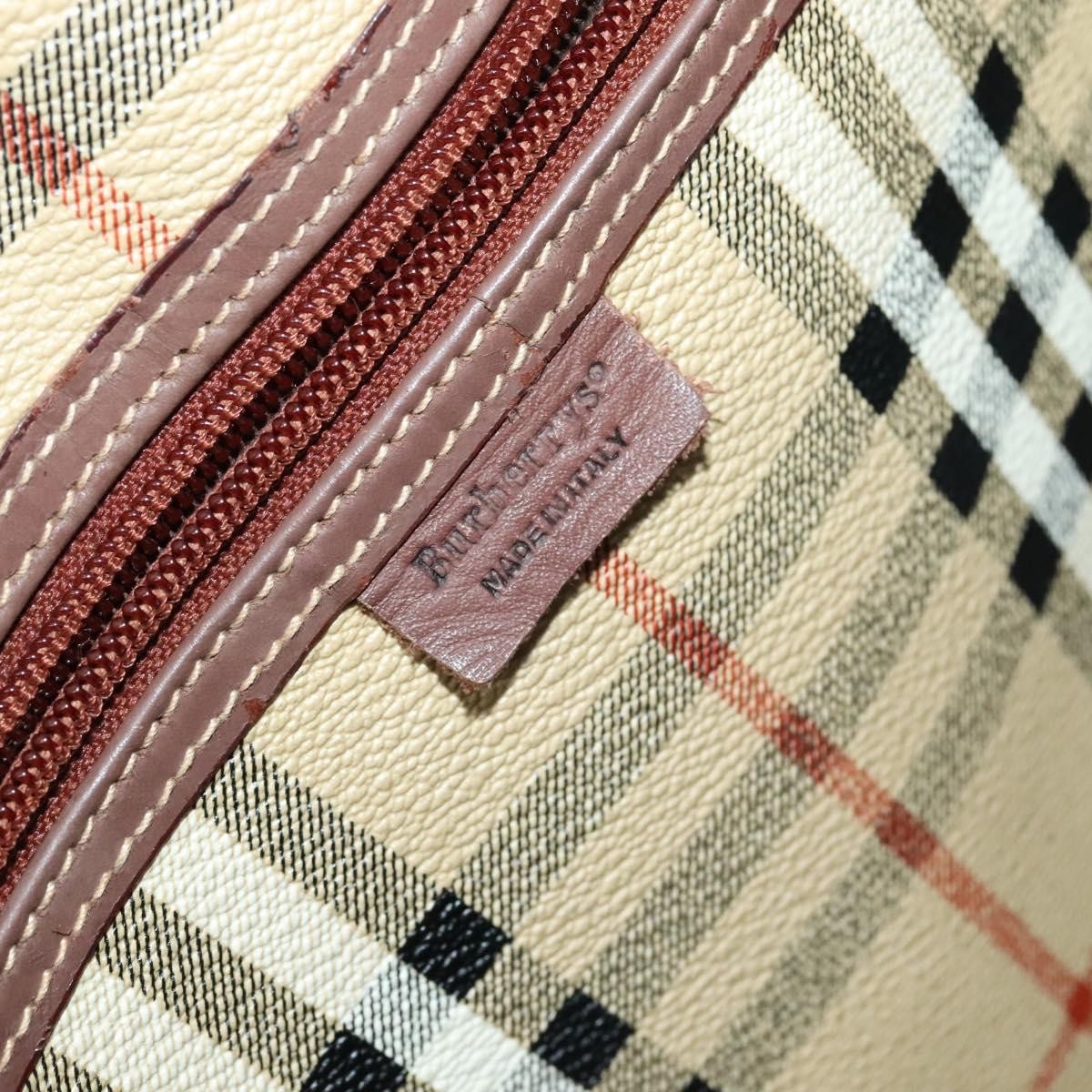 Burberry Burberry Convertible Weekend Duffle Bag Haymarket Coated Canvas Large Beige