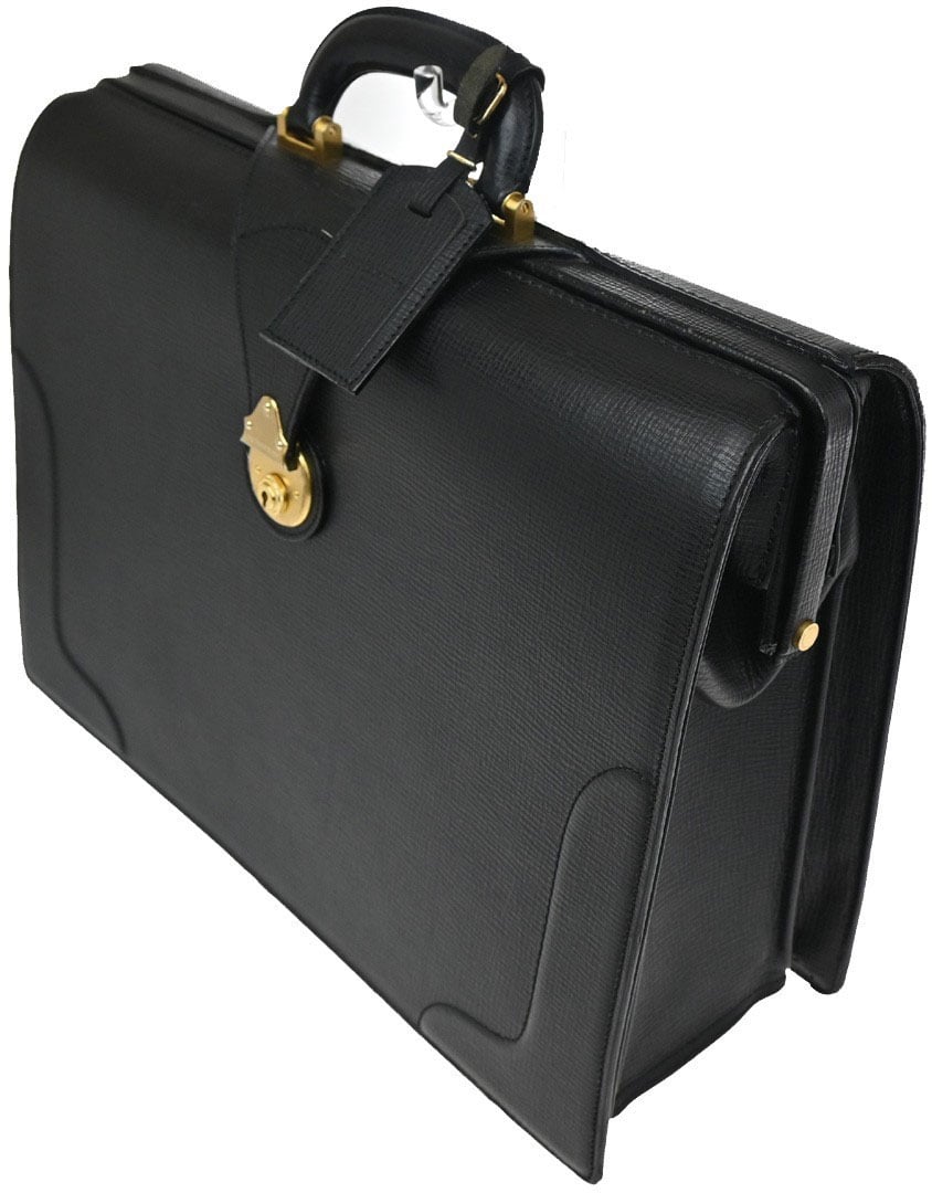 Burberry Burberry DK88 Doctor Bag Leather Large Zwart