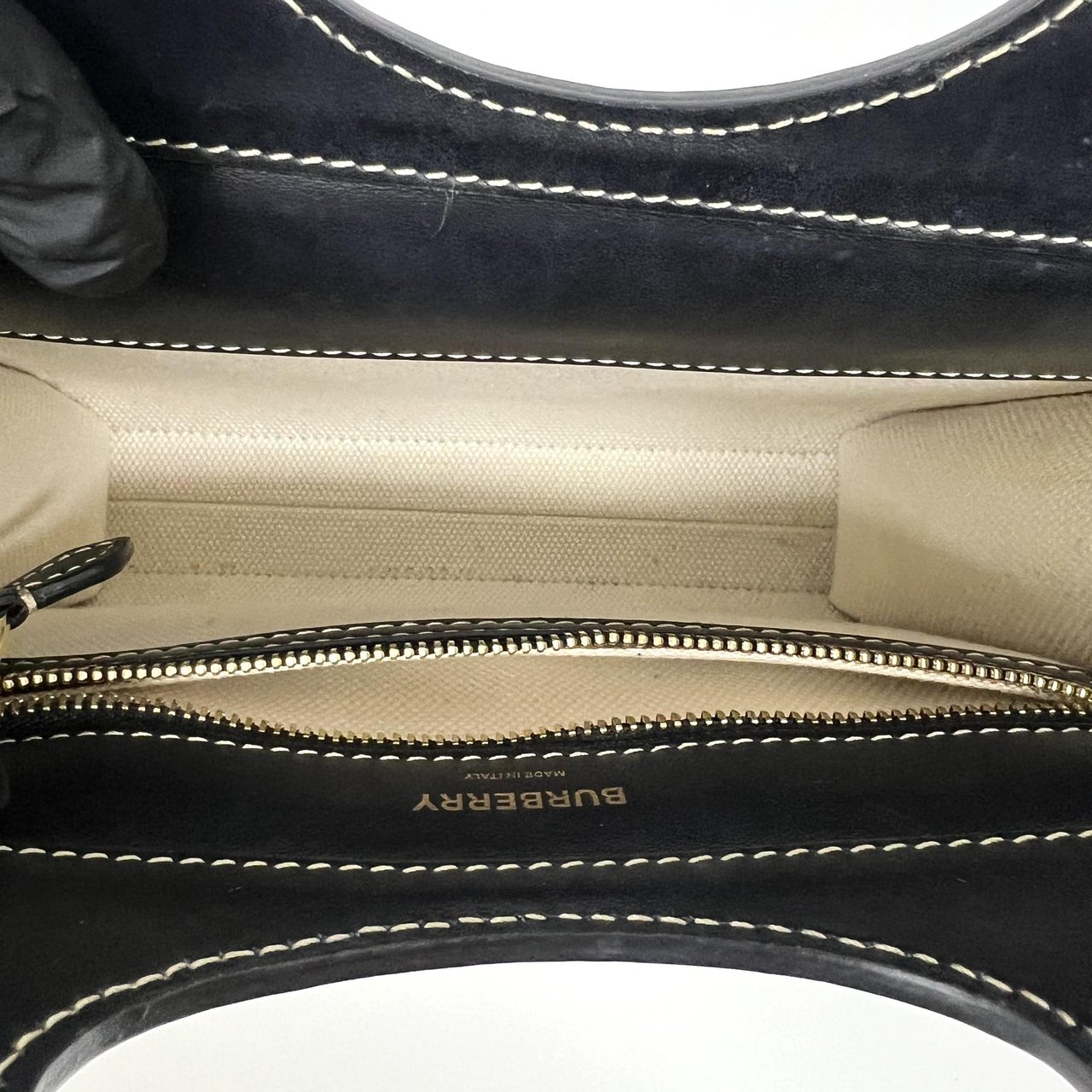Burberry Burberry Pocket Bag Check Canvas and Leather Mini Beige