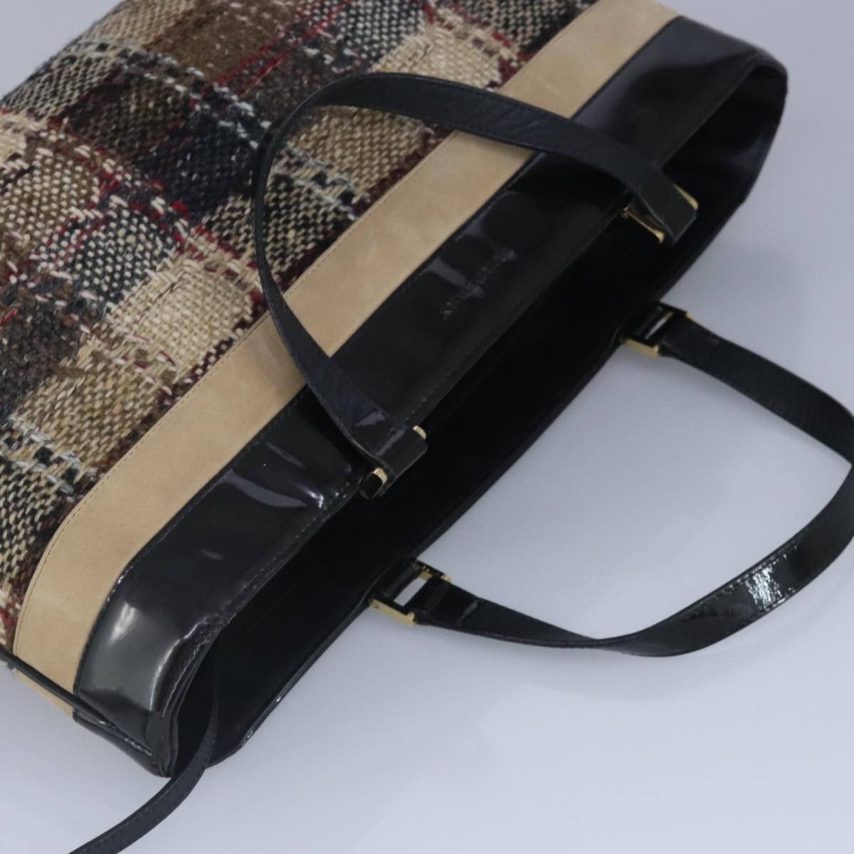 Burberry Burberry Nova Check Handbag Wool Beige