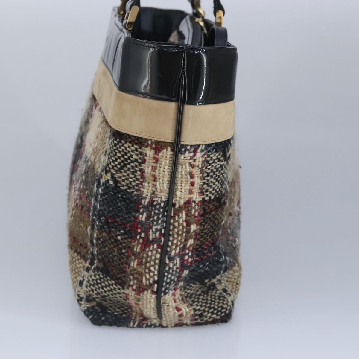 Burberry Burberry Nova Check Handbag Wool Beige