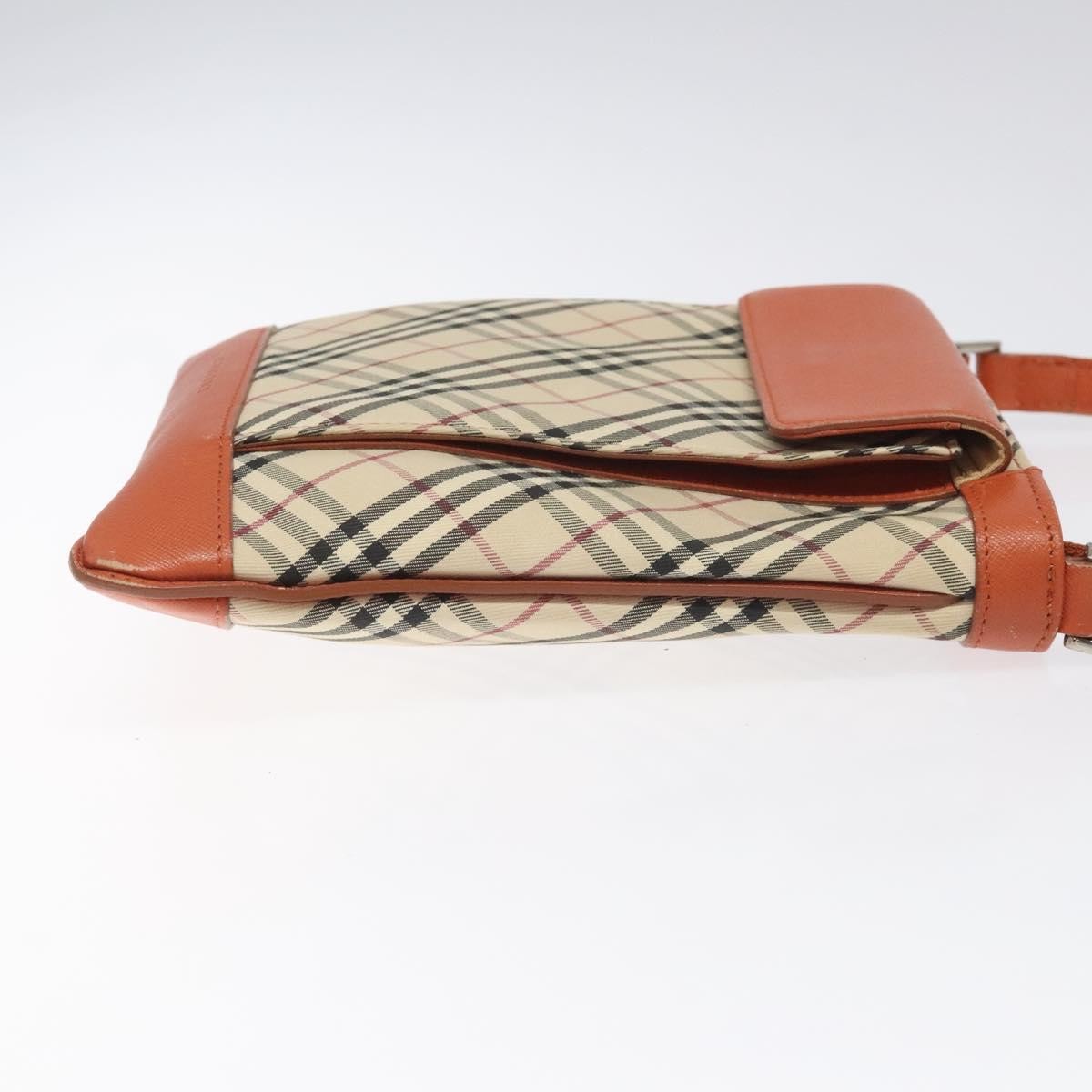 Burberry Burberry Front Pocket Messenger Bag Check Embossed Leather Beige