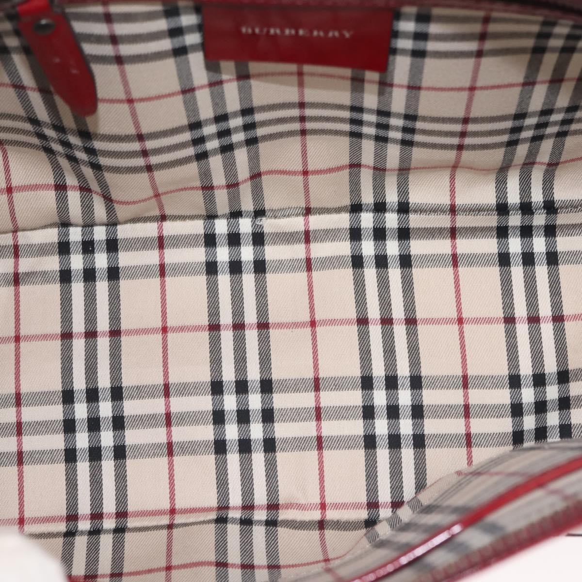 Burberry Burberry Vintage Handbag Patent leather Rood