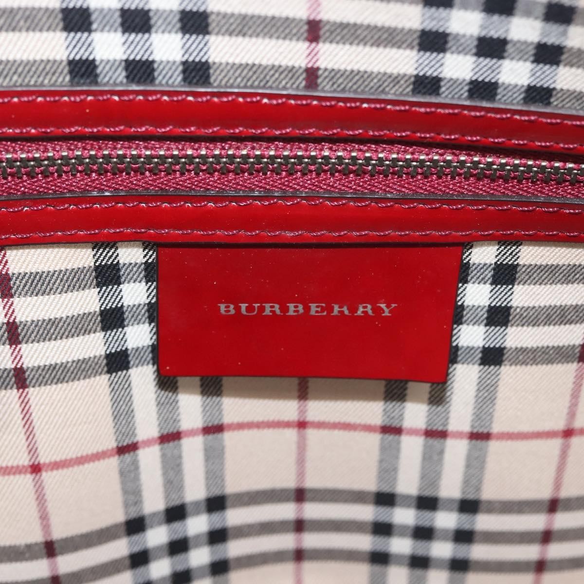 Burberry Burberry Vintage Handbag Patent leather Rood