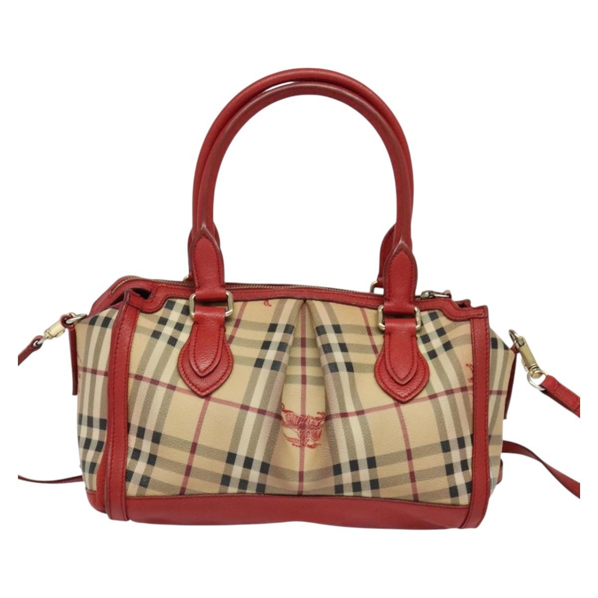 Burberry Burberry Pilgrim Satchel Haymarket Coated Canvas Beige