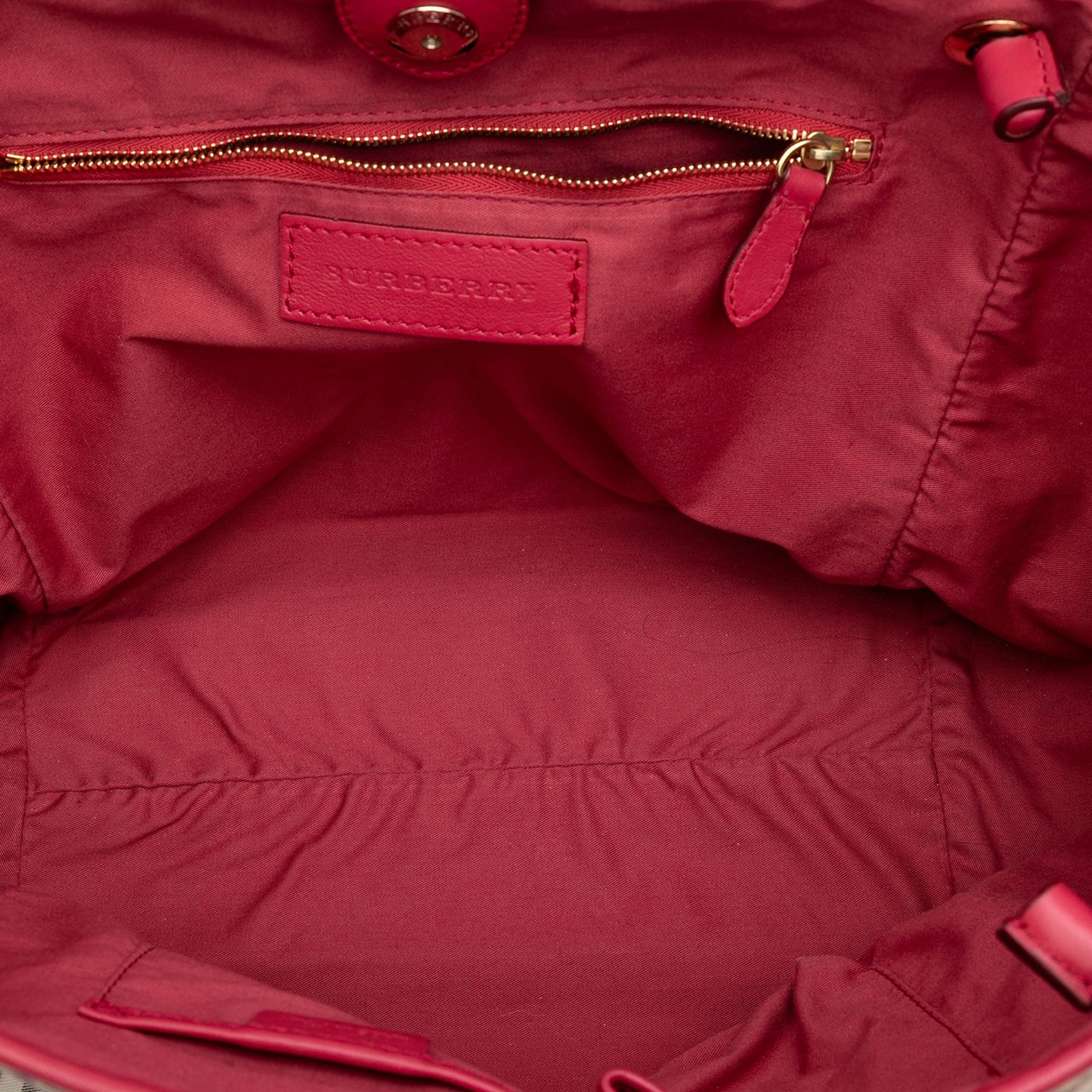 Burberry Small Haymarket Check Coated Canvas Canterbury Tote Bruin