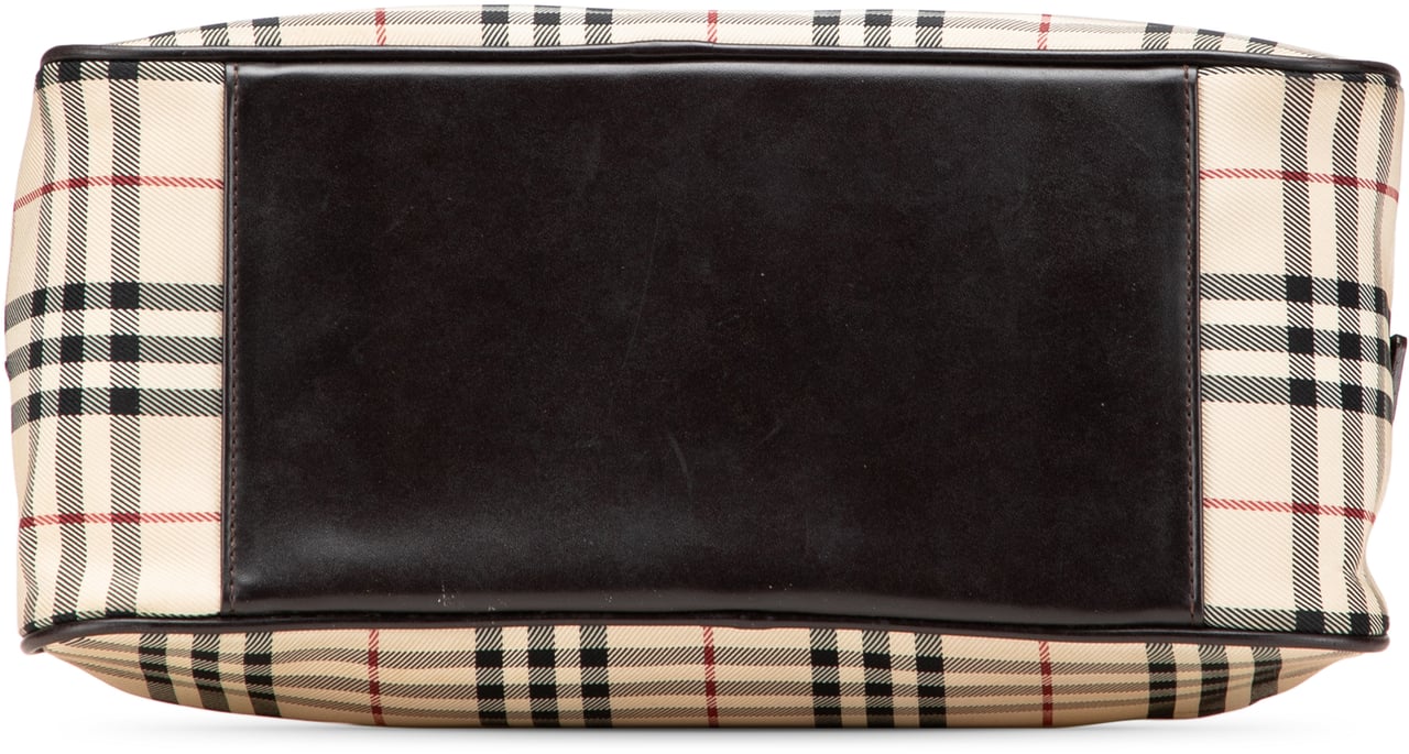 Burberry House Check Canvas Handbag Bruin