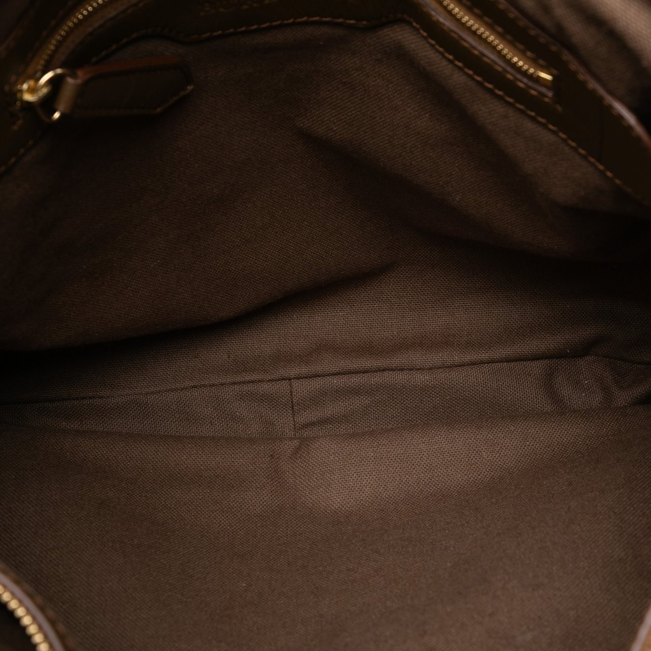 Burberry Stitched Leather Bridle Wilton Tote Bruin