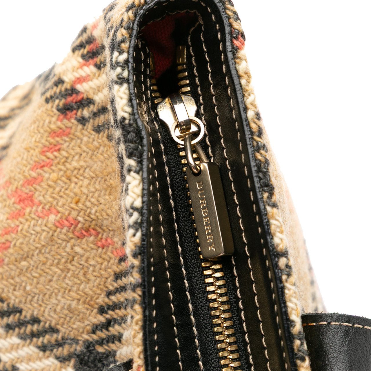 Burberry Supernova Check Wool Tote Bruin